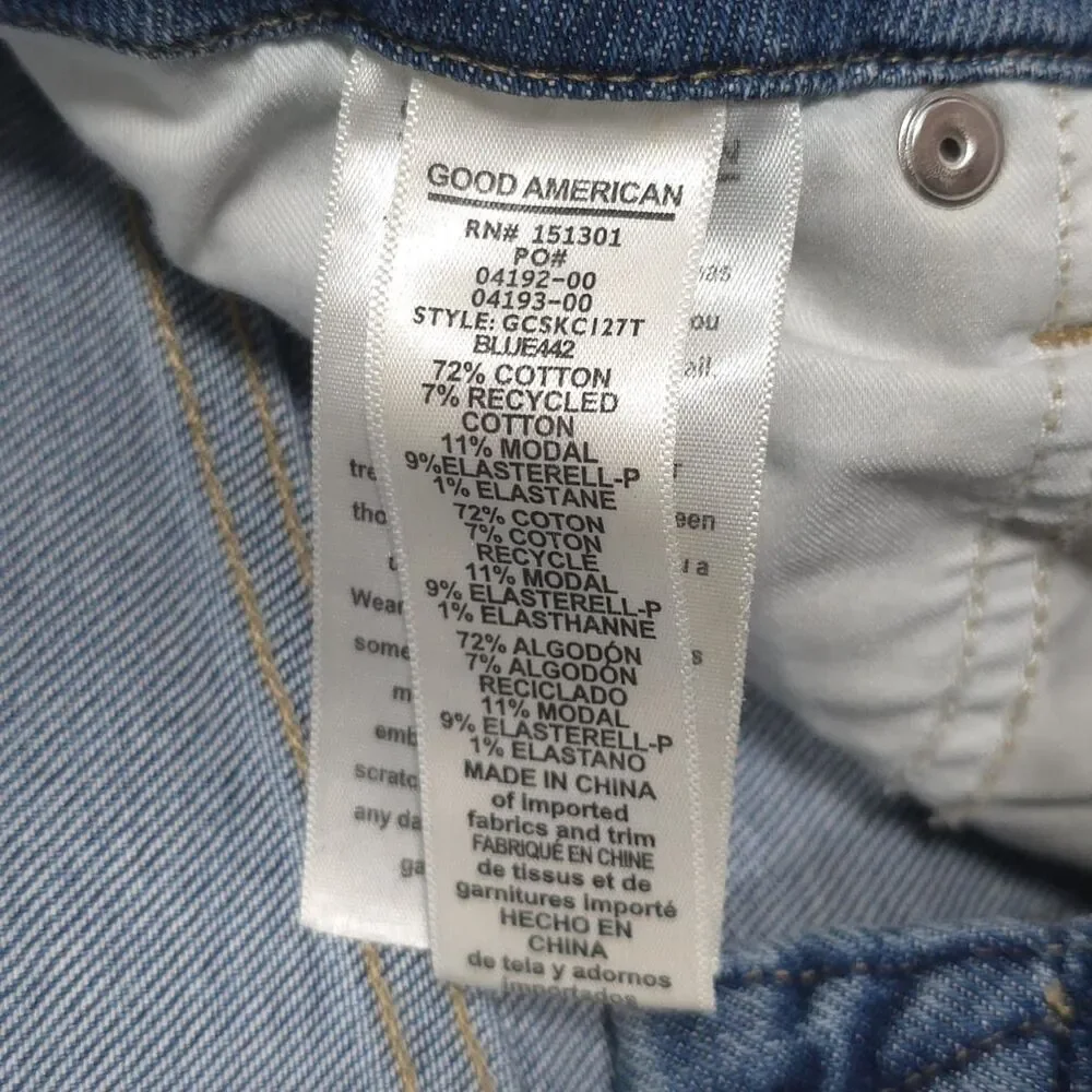 GOOD‎ AMERICAN Good Curve Skinny Jeans Blue Size 6/28 Stretch Denim GCSKC127T - Picture 11 of 13